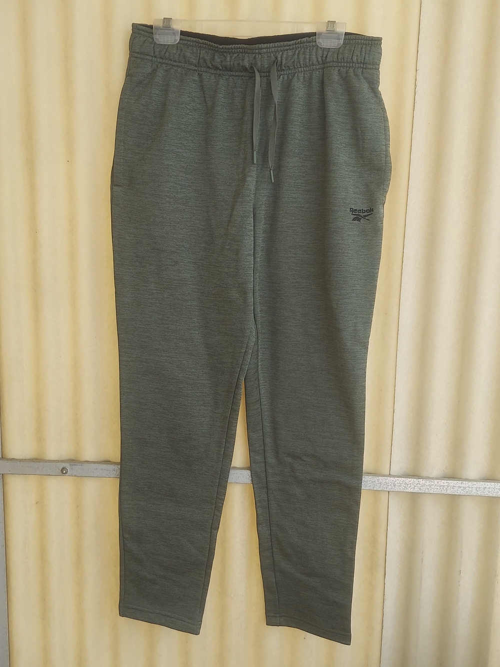 Reebok Sweatpants Mens M Green Heather Fleece Jogger Athletic Pants Lounge 34x28